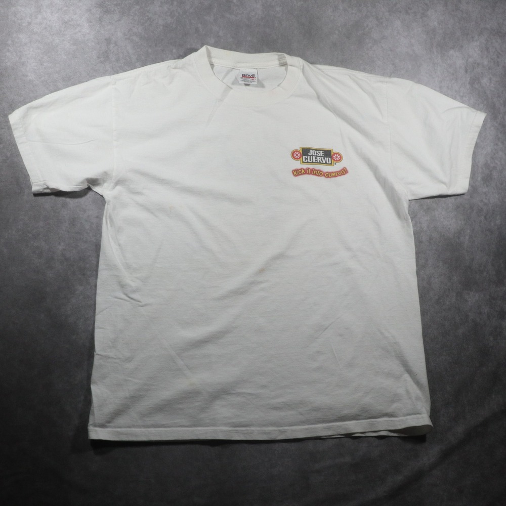 Vintage 90s Jose Cuervo Kick It Into Cuervo Graphic T-Shirt White